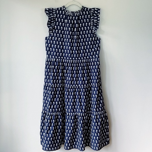 J. Crew Tiered Cotton Voile Dress in Floating Sunflowers - Picture 1 of 6